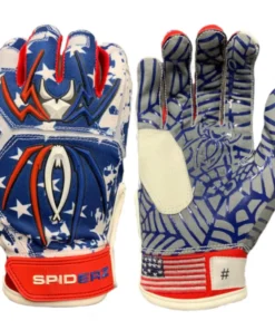 2022 Spiderz HYBRID Batting Gloves: USA Flag