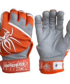 2022 Spiderz PRO Model Batting Gloves: Orange/White