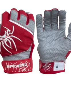 2022 Spiderz PRO Model Batting Gloves: Red/White