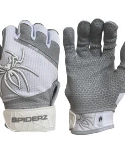 2022 Spiderz PRO Model Batting Gloves: White/Grey