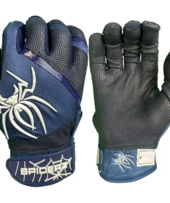 2023 Spiderz Pro Model Batting Gloves: Navy Blue/White