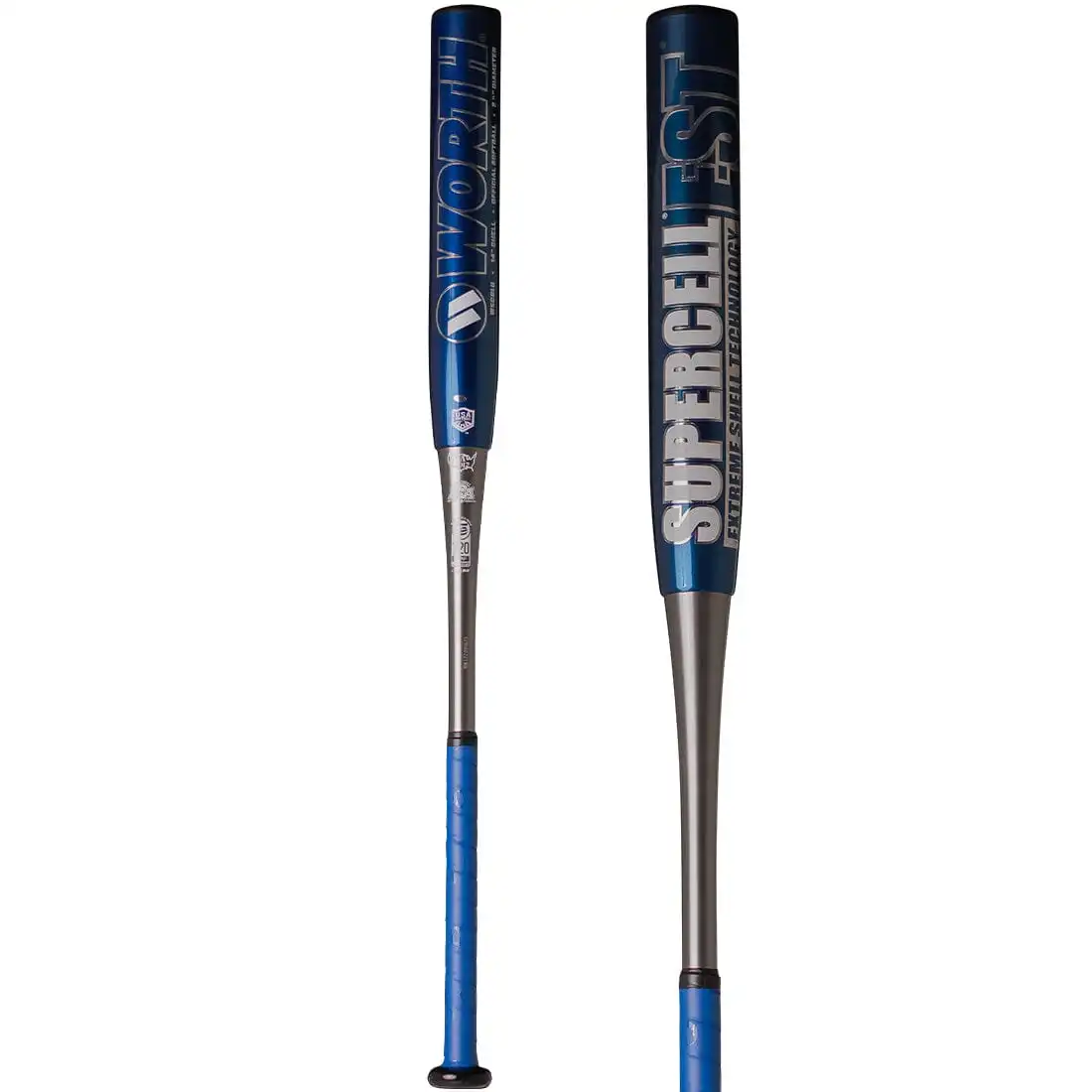 2023 Worth SUPERCELL EST 14" USSSA & USA Slowpitch Softball Bat: WSCBLU