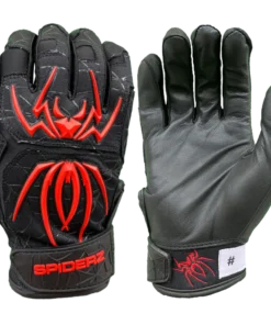 2022 Spiderz ENDITE Batting Gloves: Black And Red