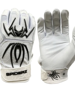 2022 Spiderz ENDITE Batting Gloves: White And Black