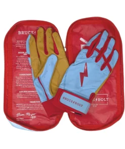 Bruce Bolt PREMIUM PRO BADER Series Short Cuff Batting Gloves: Baby Blue -wp populaire magasin 4