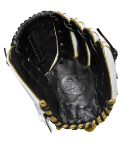 Wilson A500 SIREN 11.5" Youth Fastpitch Softball Glove: WTA05LF20115 -wp populaire magasin A05LF2011 1 Siren 115 Black White MetallicGold Palm