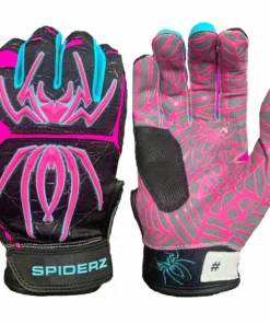 2023 Spiderz HYBRID Batting Gloves: Black Vice