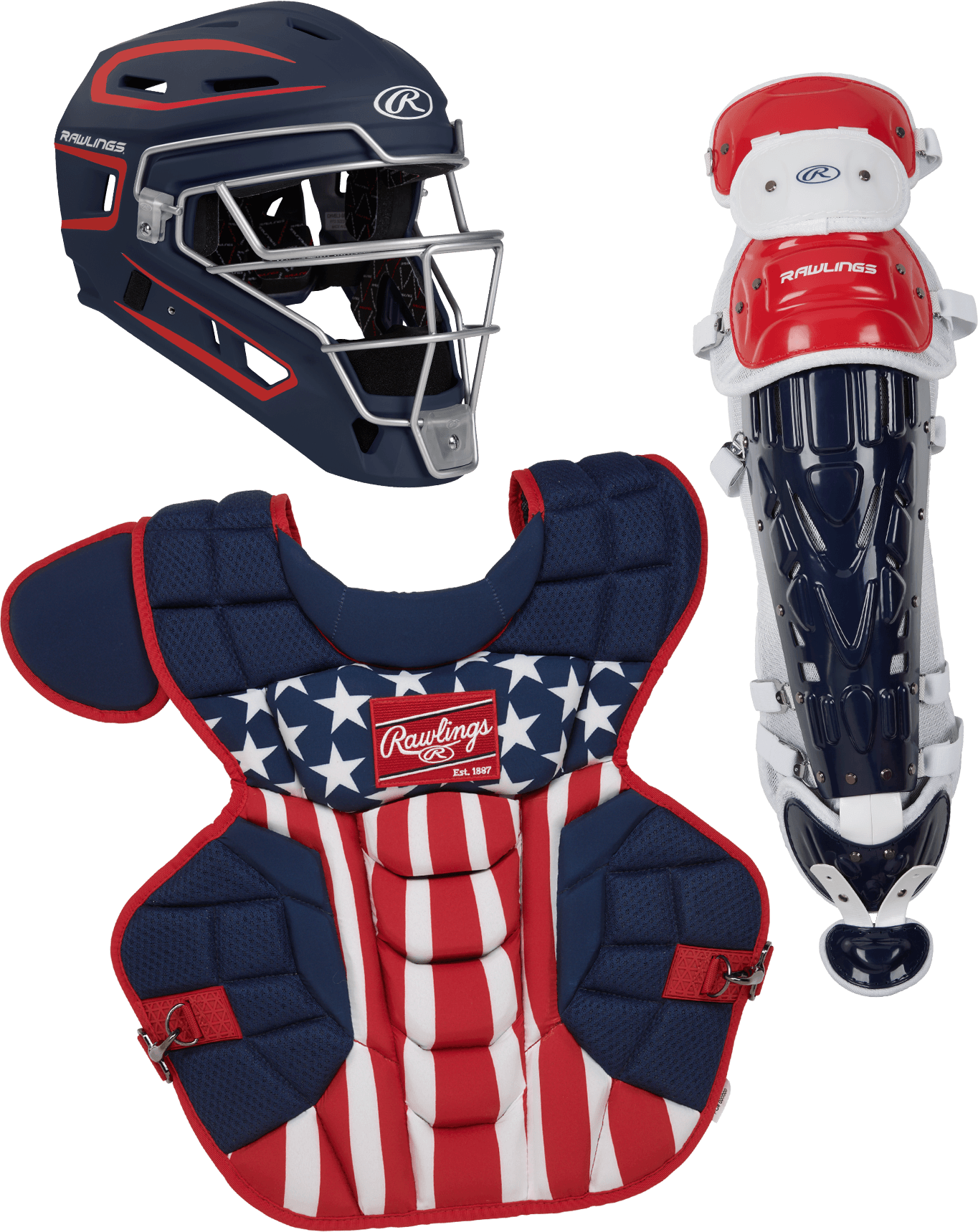 Rawlings ADULT USA VELO 2.0 Catcher's Gear Box Set: CSV2A-NSW 3 Rawlings ADULT USA VELO 2.0 Catcher's Gear Box Set: CSV2A-NSW