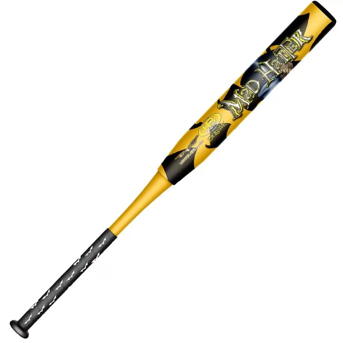 Monsta Athletics 2022 Monsta Mad Hatter "Gold" 12.5" USA/ASA Slowpitch Softball Bat: Collectors Edition 4 Monsta Athletics 2022 Monsta Mad Hatter "Gold" 12.5" USA/ASA Slowpitch Softball Bat: Collectors Edition - Image 2