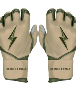 Bruce Bolt Premium Pro Military Series Long Cuff Batting Gloves: Beige