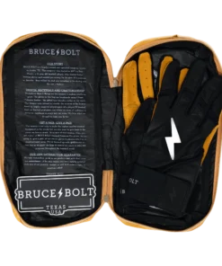 Bruce Bolt PREMIUM PRO Long Cuff Batting Gloves: Black -wp populaire magasin LC BLKG BAG2