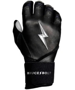Bruce Bolt PREMIUM PRO Chrome Series Long Cuff Batting Gloves: Black -wp populaire magasin LC CHRB RIGHT