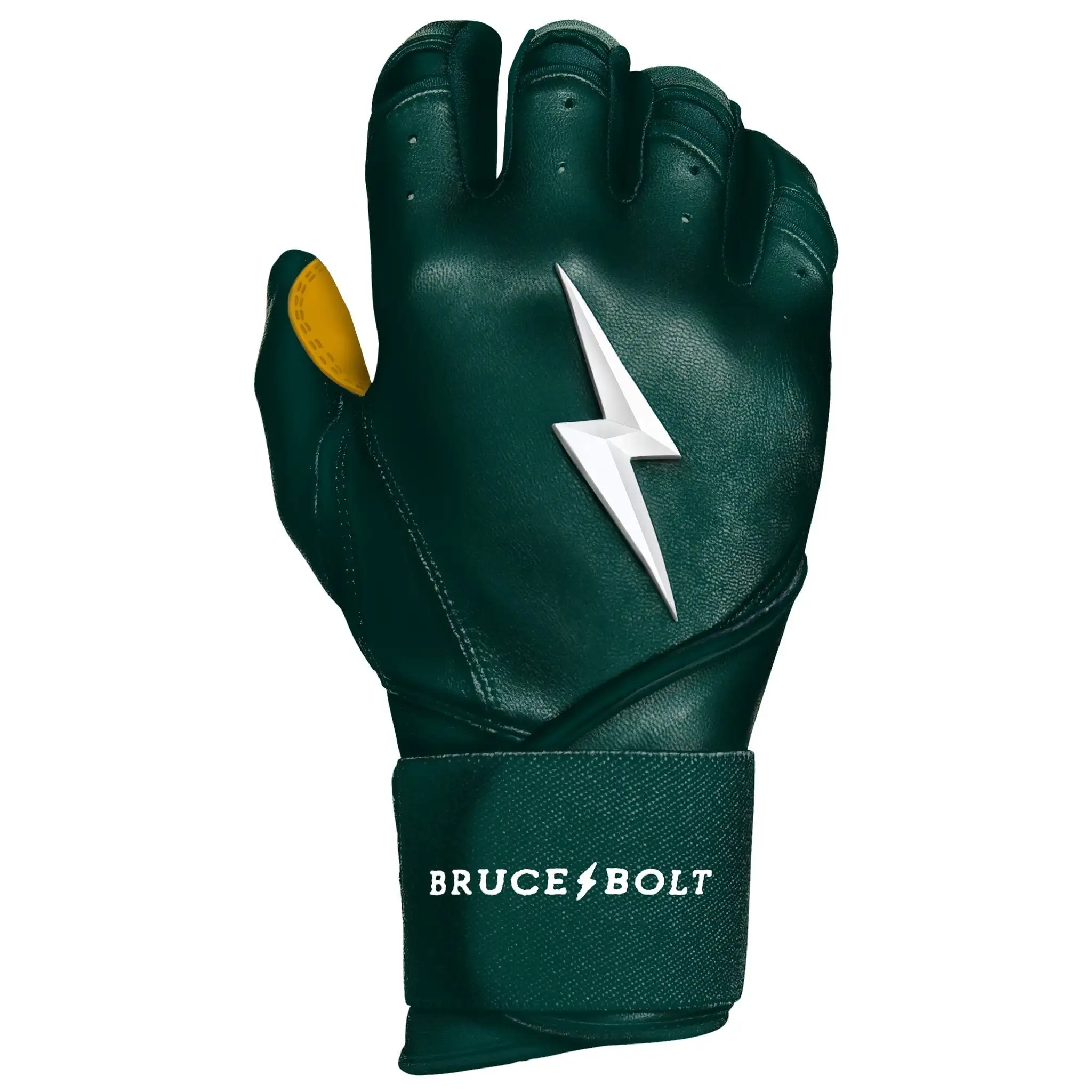 Bruce Bolt PREMIUM PRO Long Cuff Batting Gloves: Green 7 Bruce Bolt PREMIUM PRO Long Cuff Batting Gloves: Green - Image 5