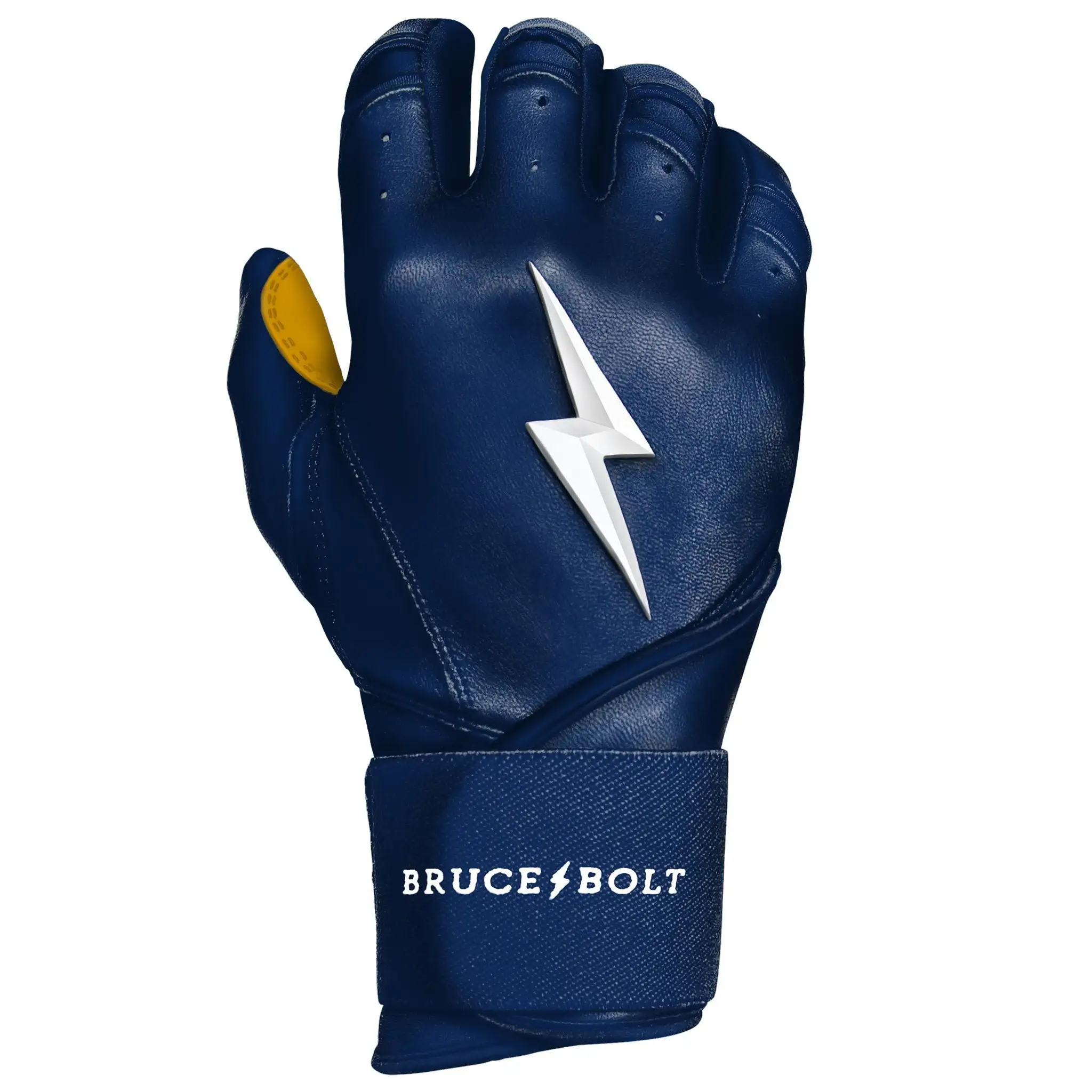 Bruce Bolt PREMIUM PRO Long Cuff Batting Gloves: Navy 7 Bruce Bolt PREMIUM PRO Long Cuff Batting Gloves: Navy - Image 5