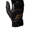 Miken Softball MK7X Adult Black And Gold Batting Gloves: MBGGLD-BLK