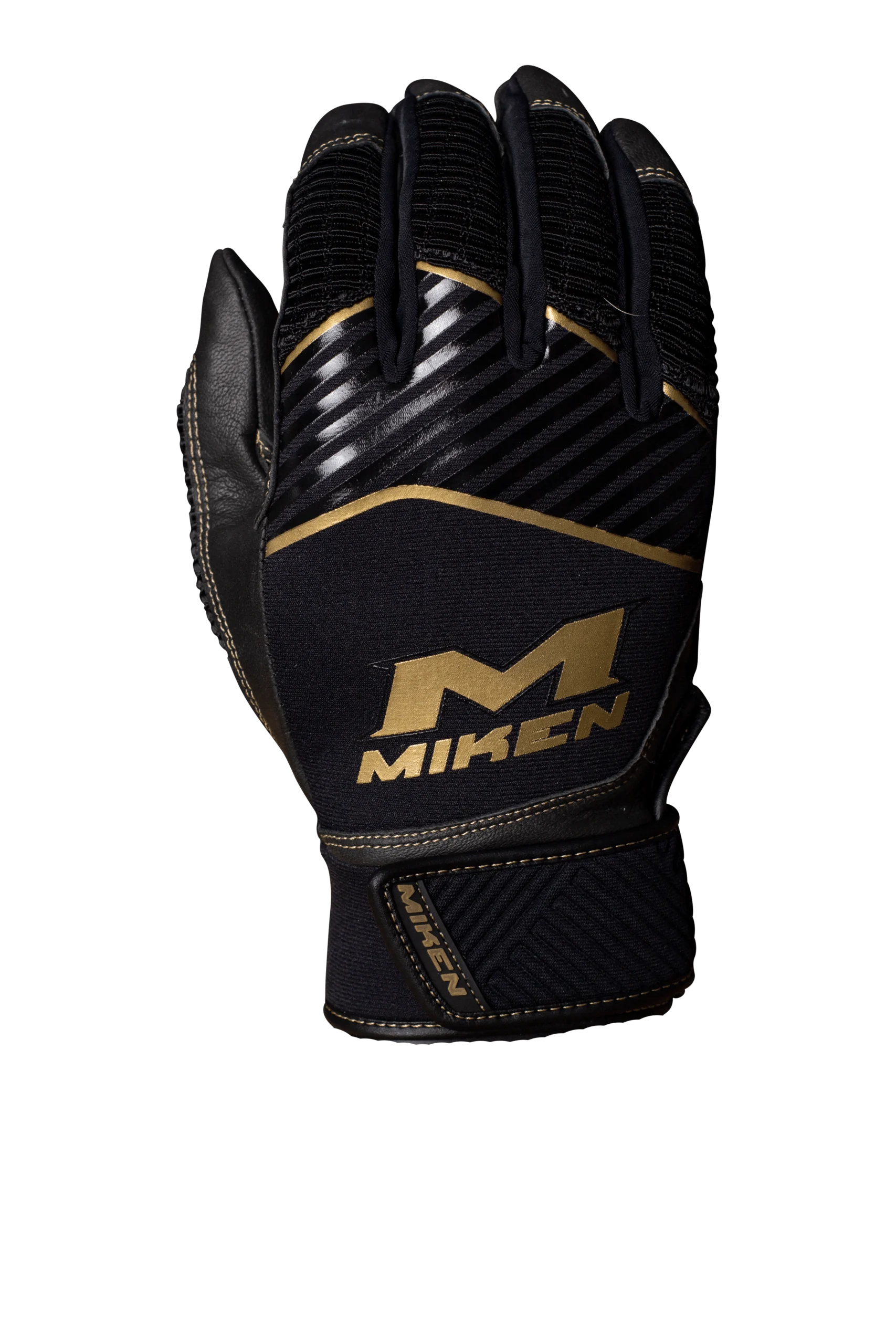 Miken Softball MK7X Adult Black And Gold Batting Gloves: MBGGLD-BLK 5 Miken Softball MK7X Adult Black And Gold Batting Gloves: MBGGLD-BLK - Image 3