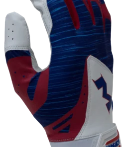 2018 Miken Pro Red White And Blue Batting Gloves: MBGL18-RWB