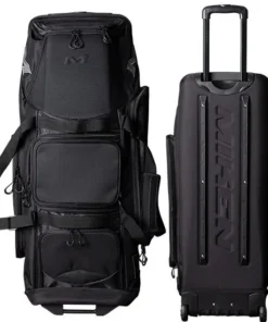 Miken MKMK7X Black Pro Wheeled Roller Bat Bag: MKMK7X-PRO-BLK