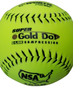 Worth 12" Super Gold Dot NSA Slowpitch Softballs 44/400 (Dozen): NI12SY