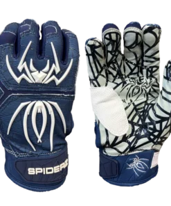 2023 Spiderz HYBRID Batting Gloves: Navy/White