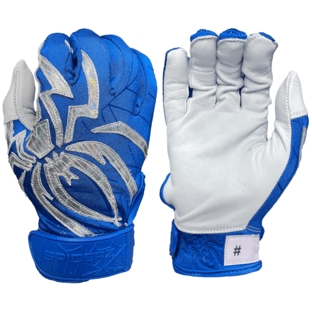 2022 Spiderz PRIZM Batting Gloves: Royal Blue/Silver 3 2022 Spiderz PRIZM Batting Gloves: Royal Blue/Silver