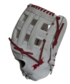 Miken Pro Series 13.5" Slow Pitch Fielding Glove - White/Scarlet: PRO135WS -wp populaire magasin PRO135WS SIDE 1