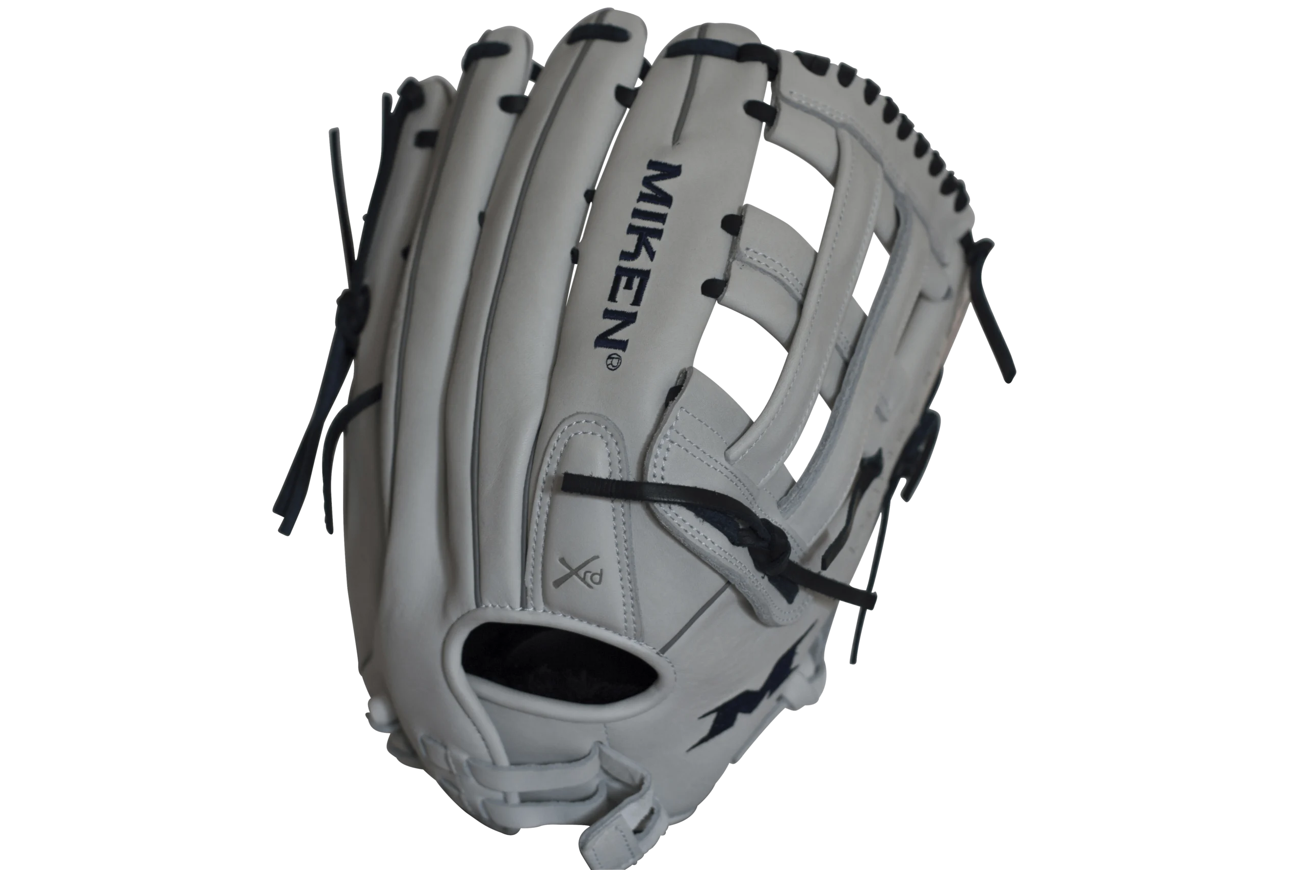 Miken Pro Series 14" Slow Pitch Fielding Glove - White/Navy: PRO140WN 3 Miken Pro Series 14" Slow Pitch Fielding Glove - White/Navy: PRO140WN