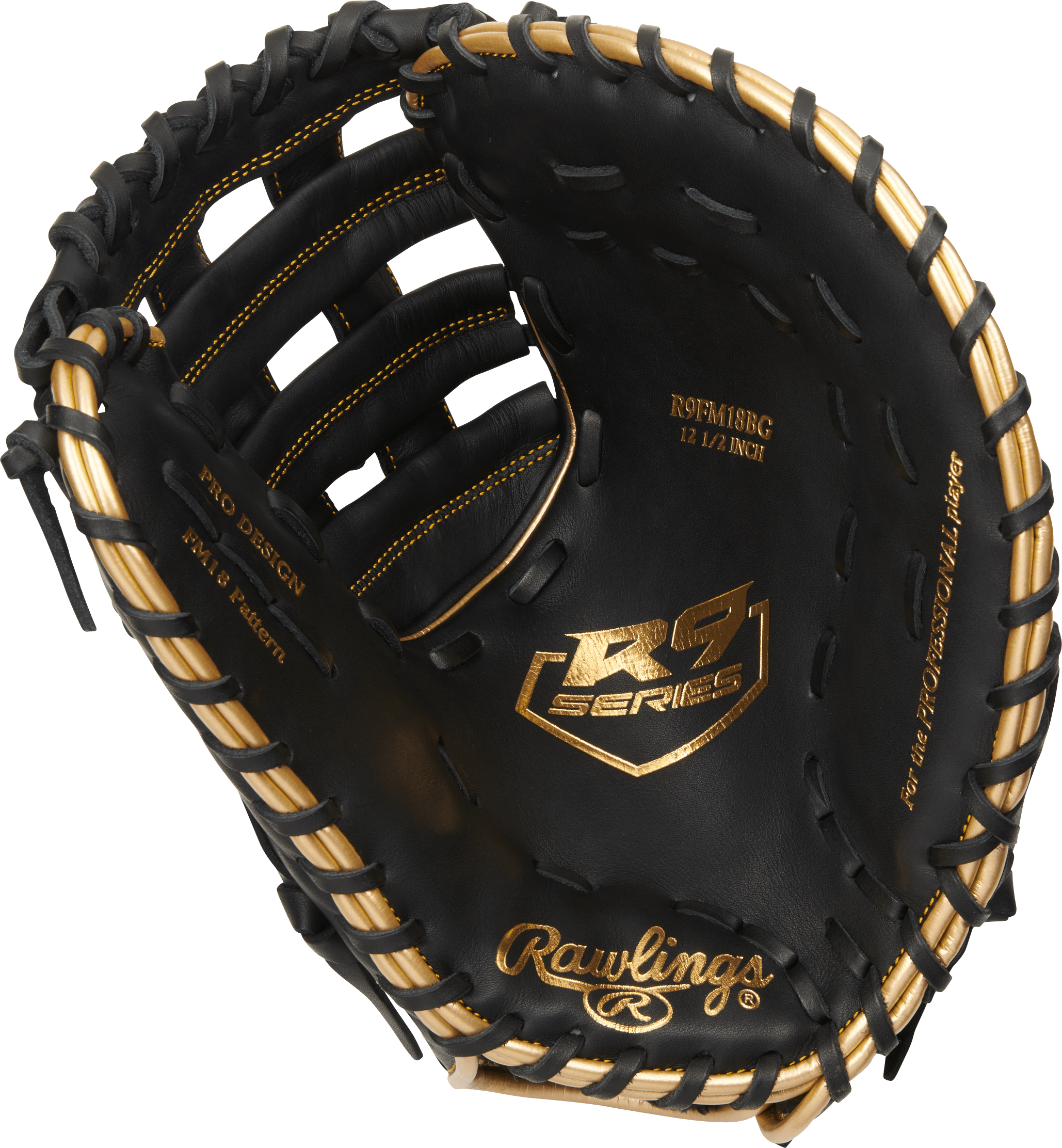Rawlings R9 12.5" Baseball First Base Mitt: R9FM18BG 4 Rawlings R9 12.5" Baseball First Base Mitt: R9FM18BG - Image 2