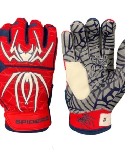 2021 Spiderz HYBRID Batting Gloves: Red/Navy Blue/White