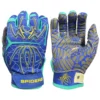 2021 Spiderz HYBRID Small Batch Batting Gloves: Royal/Turquoise/Yellow -wp populaire magasin RoyalBlueYellowTurquoise