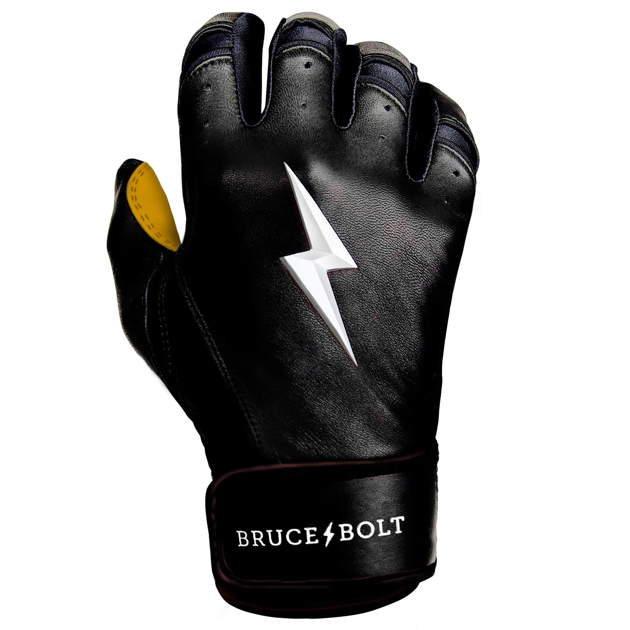 Bruce Bolt PREMIUM PRO Short Cuff Batting Gloves: Black 12 Bruce Bolt PREMIUM PRO Short Cuff Batting Gloves: Black - Image 10