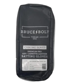 Bruce Bolt PREMIUM PRO Chrome Series Short Cuff Batting Gloves: White -wp populaire magasin SC CHRW BAG