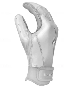 Bruce Bolt PREMIUM PRO Chrome Series Short Cuff Batting Gloves: White -wp populaire magasin SC CHRW SIDE scaled