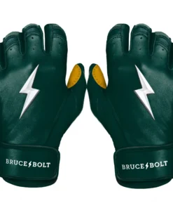 Bruce Bolt PREMIUM PRO Short Cuff Batting Gloves: GREEN