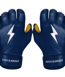 Bruce Bolt PREMIUM PRO Short Cuff Batting Gloves: Navy