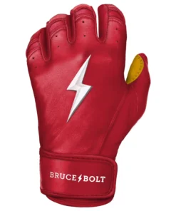 Bruce Bolt PREMIUM PRO Short Cuff Batting Gloves: Red -wp populaire magasin SC REDG LEFT