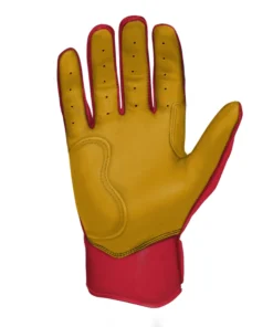 Bruce Bolt PREMIUM PRO Short Cuff Batting Gloves: Red -wp populaire magasin SC REDG PALM
