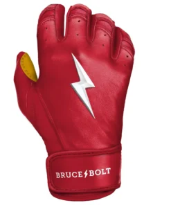Bruce Bolt PREMIUM PRO Short Cuff Batting Gloves: Red -wp populaire magasin SC REDG RIGHT