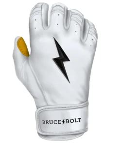 Bruce Bolt PREMIUM PRO Short Cuff Batting Gloves: White -wp populaire magasin SC WHTG RIGHT