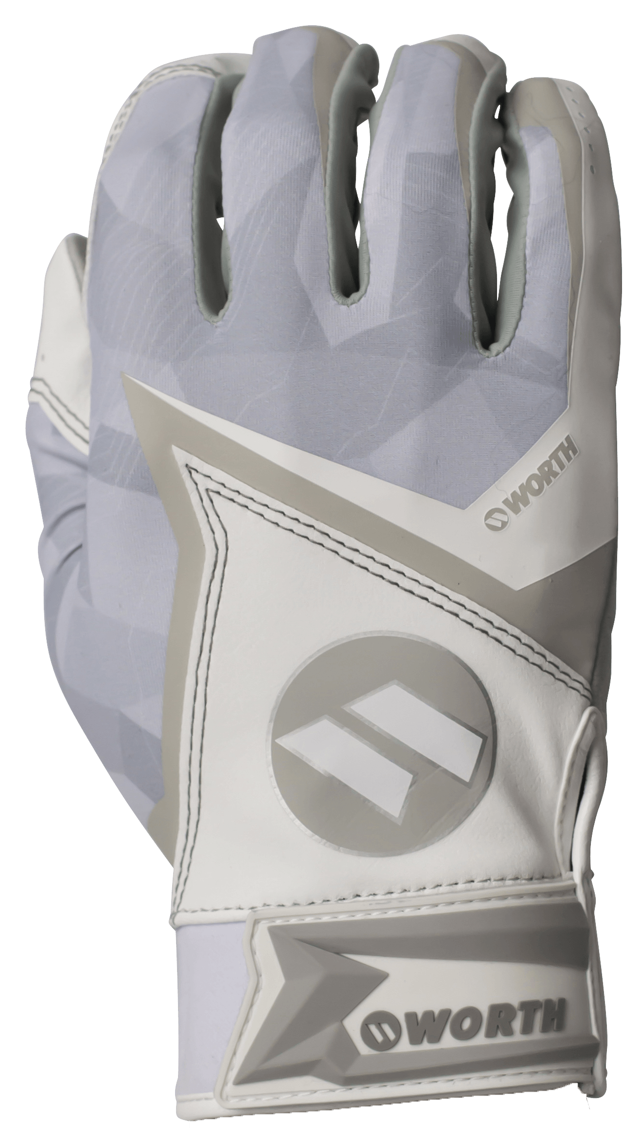 2020 White Worth Batting Gloves: WBGL20-WHT 3 2020 White Worth Batting Gloves: WBGL20-WHT