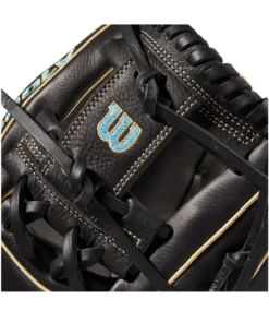2022 Wilson A1000 DP15 11.5" Infield Baseball Glove: WTA10RB22DP15 -wp populaire magasin WBW100132 4 A1000 DP15 IF 115 Blue Black Blonde.png.cq5dam.web .1200.1200
