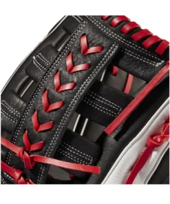 2022 Wilson A1000 PF1892 12.25" Outfield Baseball Glove: WTA10RB22PF1892 -wp populaire magasin WBW100407 4 A1000 PF 1892 OF 1225 Black White Red.png.cq5dam.web .1200.1200