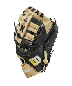2023 Wilson A2000 1679 Super Skin 12.5" Baseball First Base Mitt: WBW100979125 -wp populaire magasin WBW100979 2 A2000 1B 1679SS 125 Black BlackSS Blonde.png.cq5dam.web .1200.1200