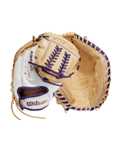 2023 Wilson A2000 Aubree Munro AM1 34" Fastpitch Catcher's Mitt: WBW10101834 -wp populaire magasin WBW101018 8 A2000 FP C Aubree Munro GM FPCM 34 White Blonde Purple