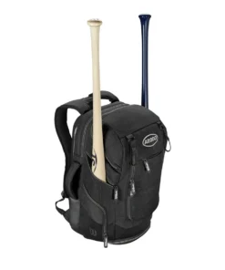 Wilson A2000 Players Backpack Bat Bag: WTA2000 -wp populaire magasin WTA20BPBL 1 Wilson A2000 Backpack Black Silver Front wBats.png.cq5dam.web .1200.1200