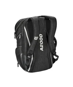 Wilson A2000 Players Backpack Bat Bag: WTA2000 -wp populaire magasin WTA20BPBL 3 Wilson A2000 Backpack Black Silver Back.png.cq5dam.web .1200.1200
