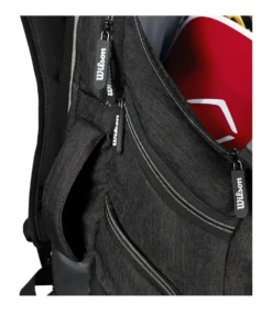 Wilson A2000 Players Backpack Bat Bag: WTA2000 -wp populaire magasin WTA20BPBL 5 Wilson A2000 Backpack Black Silver Handle.png.cq5dam.web .1200.1200