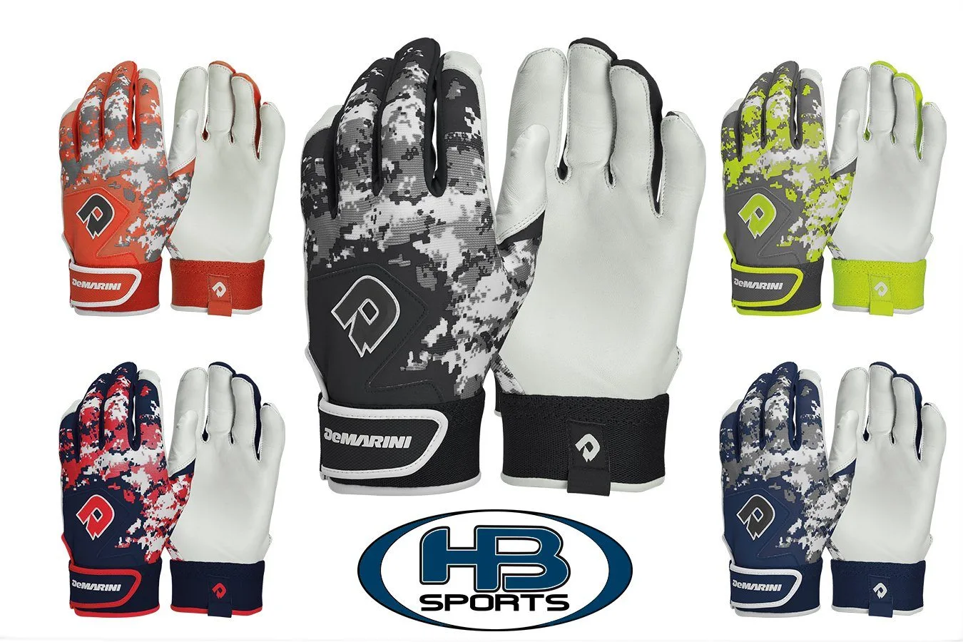 DeMarini Adult Digi Camo II Batting Gloves: WTD6113 3 DeMarini Adult Digi Camo II Batting Gloves: WTD6113