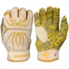 2021 Spiderz HYBRID Small Batch Batting Gloves: White/Gold -wp populaire magasin WhiteGold
