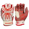 2021 Spiderz HYBRID Batting Gloves: White/Red -wp populaire magasin WhiteRed